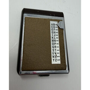 Vintage Miniature Metal Flip Up Address Book Alphabetical A-Z Unused